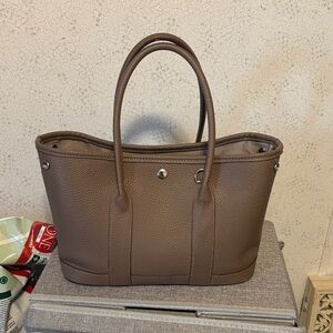 Brown Leather Tote Bag designer inspired